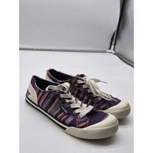 Rocket Dog Shoes Womens Size 7.5 Multicolor Striped Canvas Low Top Sneakers